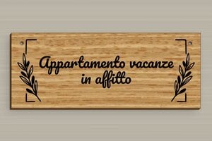 Targhe per locazioni turistiche (CIN 2025) - Cartello indicatore per la reception - undefined - chene - holes-only - it-cartello-appartamento-vacanze-002-1-1747215898257