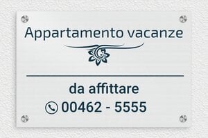 Targhe per locazioni turistiche (CIN 2025) - Alluminio - undefined - brosse - screws-caps - it-cartello-appartamento-vacanze-002-3-1747215917428