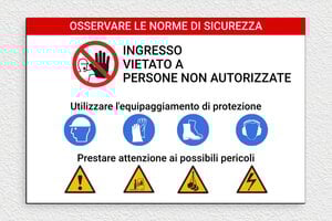 Segnaletica di sicurezza sul lavoro - Cartello 'Osservare le norme di sicurezza' - undefined - custom - glue - it-cartello-avvisi-di-sicurezza-012-3-1747210847664