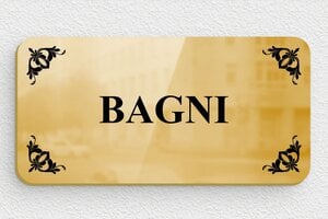 Cartelli per bagno  - Cartello WC - Ottone - 100 x 50 mm - undefined - poli - glue - it-cartello-bagno-001-1-1747214270463