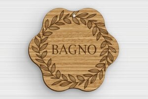 Targhe incise personalizzate - Cartello Ovale per Bagno - undefined - chene - screws - it-cartello-bagno-004-4-1747214626323