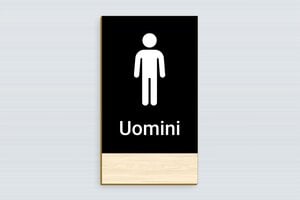Cartelli per bagno  - Cartello WC per Uomini - Legno - 120 x 210 mm - undefined - erable - glue - it-cartello-bagno-006-2-1747214477239