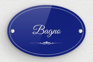 Cartelli per bagno  - Cartello ovale per bagno in plexiglass - undefined - custom - screws - it-cartello-bagno-017-1-1747214324542