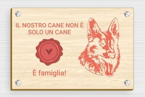 Targhe  personalizzate per cani - Legno - undefined - erable - screws - it-cartello-cane-001-01-1747215107607