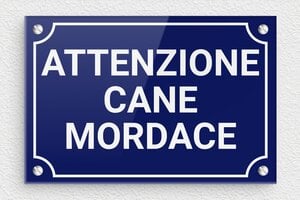 Cartelli attenti al cane - Cartello 'Attenzione al cane' - undefined - bleu-blanc - screws - it-cartello-cane-001-1-1747214885227