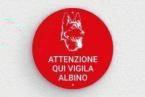 Cartello rotondo 'Cane da guardia' - undefined - rouge-blanc - screws - it-cartello-cane-001-5-1747214877865