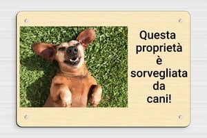 Targhe  personalizzate per cani - Cartello 'Attenzione ai cani' - undefined - erable-noir - screws - it-cartello-cane-002-0-1747215122191