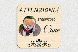 Targhe  personalizzate per cani - Legno - undefined - erable - glue - it-cartello-cane-002-1-1747215180388