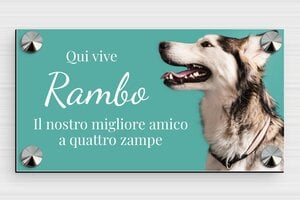 Targhe  personalizzate per cani - PVC - undefined - custom - screws-caps - it-cartello-cane-004-5-1747215167820