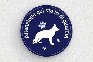 Cartelli attenti al cane - Cartello rotondo 'Cane da guardia' - undefined - custom - glue - it-cartello-cane-011-1-1747215030605