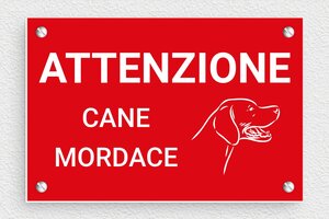 Cartelli attenti al cane - Cartello 'Attenzione cane mordace' - undefined - rouge-blanc - screws - it-cartello-cane-040-1-1747214905984