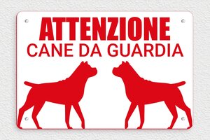 Cartelli attenti al cane - Cartello 'Attenzione ai cani' - undefined - blanc-rouge - screws - it-cartello-cani-002-3-1747214945265