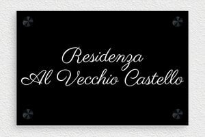 Targhe per casa personalizzate - PVC - undefined - noir-blanc - screws-caps - it-cartello-casa-010-1-1747212850258