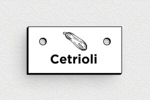 Cartelli da giardino personalizzati - PVC - undefined - blanc-noir - holes-only - it-cartello-cetrioli-002-1-1747213124571