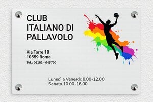 Targhe per strutture sportive - Alluminio - undefined - brosse - screws-caps - it-cartello-club-sportivo-003-3-1747217602274