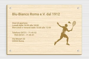 Targhe per strutture sportive - Legno - undefined - erable - screws - it-cartello-club-sportivo-004-1-1747217637845