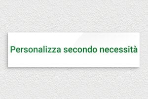 Targhe bianche - Plexiglass - undefined - blanc-vert - none - it-cartello-colore-bianco-001-4-1747275748324