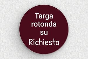 Targhe rotonde - PVC - undefined - bordeau-blanc - none - it-cartello-colore-bordeaux-001-2-1747220584383
