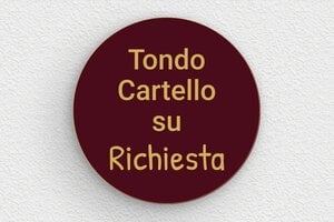 Targhe a colori - PVC - undefined - bordeau-or - none - it-cartello-colore-bordeaux-001-3-1747220591307