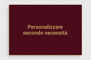 Targhe a colori - PVC - undefined - bordeau-or - none - it-cartello-colore-bordeaux-003-3-1747220646047