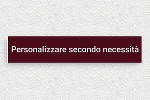 Targhe a colori - PVC - undefined - bordeau-blanc - none - it-cartello-colore-bordeaux-003-4-1747220652308