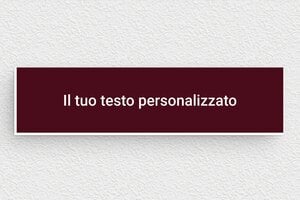 Targhe a colori - PVC - undefined - bordeau-blanc - none - it-cartello-colore-bordeaux-004-1-1747220659317