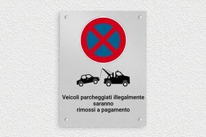 Cartelli parcheggio privato - Cartello per parcheggio privato - undefined - anodise - screws - it-cartello-divieto-di-sosta-001-2-1747215664720