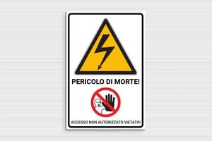 Targhe di tipo industriale - Cartello 'Cavi ad Alta Tensione, Pericolo di Morte' - undefined - custom - glue - it-cartello-elettrico-004-3-1747280686507