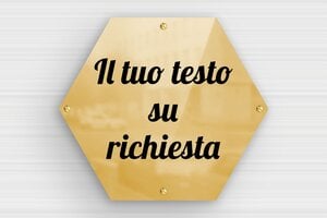 Targhe in metallo - Ottone - undefined - poli - screws - it-cartello-esagonale-001-2-1747275881294