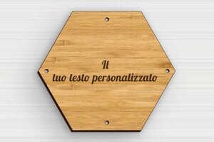 Targhe esagonali - Legno - undefined - bambou - holes-only - it-cartello-esagonale-002-5-1747275912753