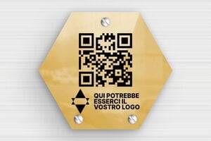 Targhe esagonali - Ottone - undefined - poli-noir - screws - it-cartello-esagonale-003-4-1747275921759
