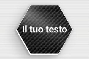 Targhe esagonali - PVC - undefined - carbon-blanc - glue - it-cartello-esagonale-003-5-1747275925294