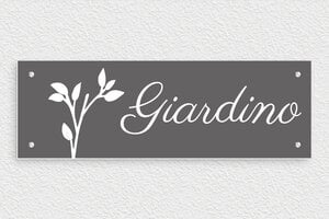 Cartelli da giardino personalizzati - PVC - undefined - gris-souris-blanc - screws - it-cartello-giardino-003-2-1747213150323