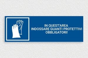 Segnaletica di sicurezza sul lavoro - Cartello 'Obbligatorio l'uso di guanti' - undefined - bleu-blanc - glue - it-cartello-guanti-di-sicurezza-010-3-1747210890995