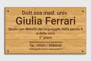 Targhe in legno - Legno - undefined - bambou - screws-caps - it-cartello-in-legno-per-studio-medico-002-4-1747219285351