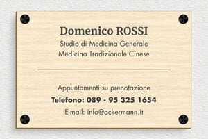 Targhe in legno - Legno - undefined - erable - screws-spacer - it-cartello-in-legno-studio-medico-003-3-1747219333047