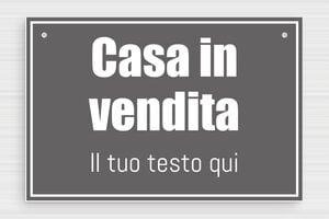 Cartello vendesi personalizzato - PVC - undefined - gris-souris-blanc - holes-only - it-cartello-in-vendita-001-1-1747216646203