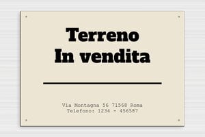 Cartello vendesi personalizzato - PVC - undefined - ecru-noir - holes-only - it-cartello-in-vendita-001-2-1747216655669