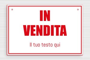 Cartello vendesi personalizzato - PVC - undefined - blanc-rouge - holes-only - it-cartello-in-vendita-002-3-1747216731292