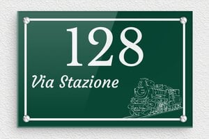 Targa indirizzo personalizzata - Plexiglass - undefined - vert-blanc - screws - it-cartello-indirizzo-casa-011-1-1747213053894