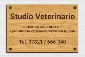 Targhe in legno - Legno - undefined - bambou - screws-caps - it-cartello-legno-studio-veterinario-004-5-1747219422322