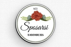Badge magnetici  - Etichetta PVC - Magneti - undefined - gris-noir - badge - it-cartello-matrimonio-006-3-1747214809331