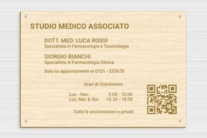 Targhe in legno - Legno - undefined - erable - screws - it-cartello-medico-legno-001-1-1747219154854