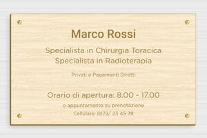Targhe professionali in legno - Legno - undefined - erable - screws - it-cartello-medico-legno-001-3-1747219179689