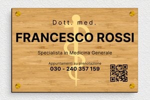 Targhe professionali in legno - Legno - undefined - bambou - screws-spacer - it-cartello-medico-legno-003-4-1747219346567