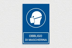 Cartelli di obbligo - Cartello 'Obbligo di Mascherina' - undefined - bleu-blanc - glue - it-cartello-obbligo-mascherina-001-3-1747211054781