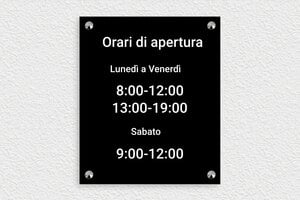 Cartelli orari negozio  - PVC - undefined - noir-blanc - screws-caps - it-cartello-orari-apertura-003-2-1747209538107