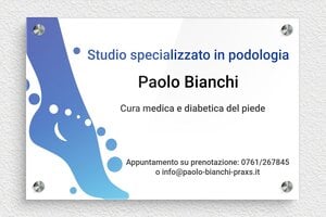 Targhe per ufficio personalizzate - Plexiglass - undefined - custom - screws-spacer - it-cartello-podologia-1-1747215373861