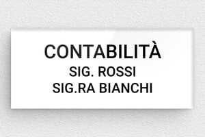 Targhe per porte uffici - Plexiglass - undefined - blanc-noir - glue - it-cartello-porta-006-1-1747212343997
