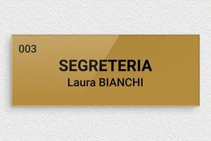 Targhe per porte uffici - Plexiglass - undefined - or-fonce-noir - glue - it-cartello-porta-010-0-1747212351659